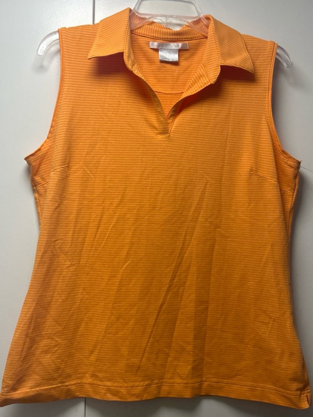 Nike Sleeveless Polo Tank Top in Orange